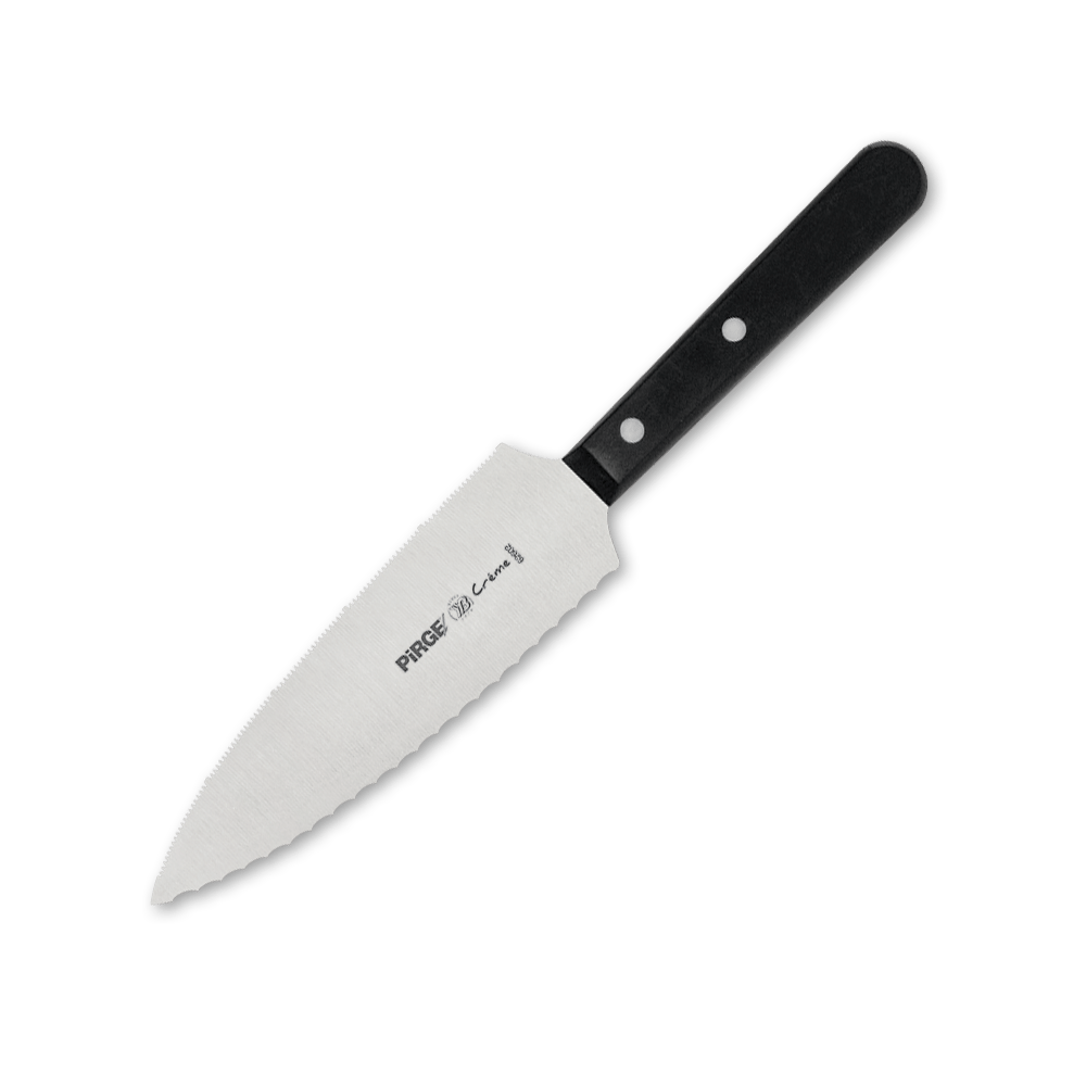 Creme Pasta Servis Bıçağı Çift Dişli 18 cm