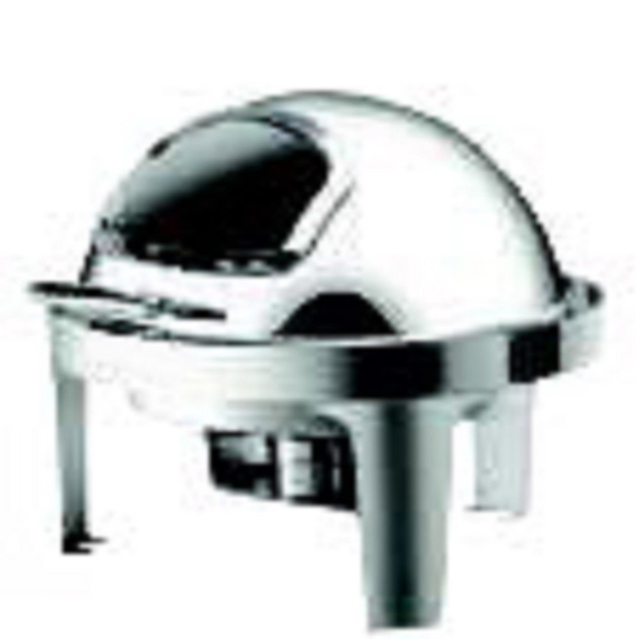 Deluxe Camlı Yuvarlak Rolltop Chafing Dish Jel Yakıtlı
