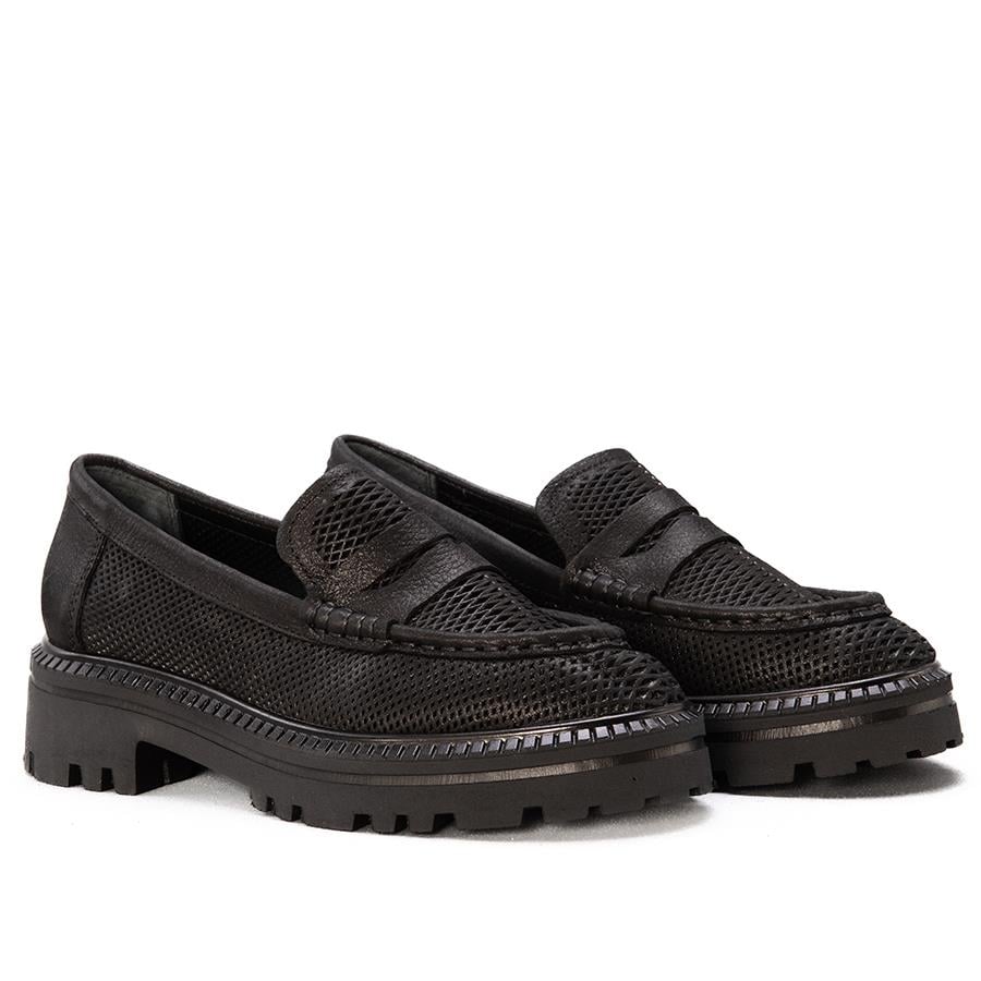 Gusse Franny Kadın Hakiki Simli Deri Sneaker 820