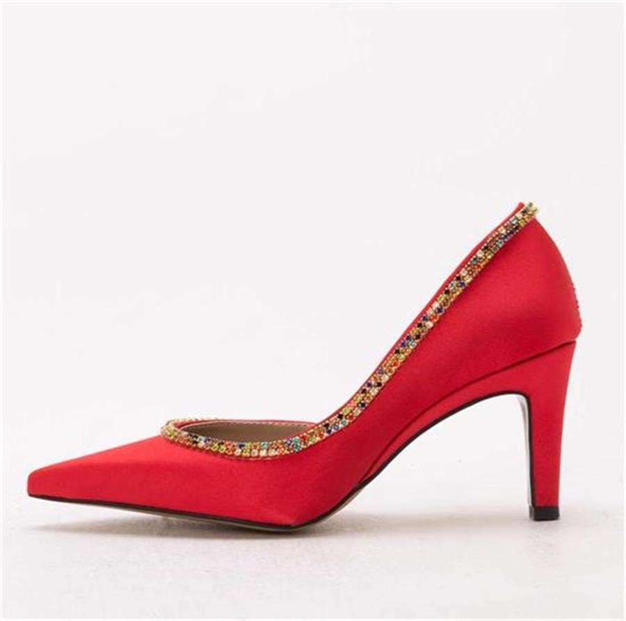 GUSSE SHARON KADIN SATEN STILETTO AYAKKABI 1328