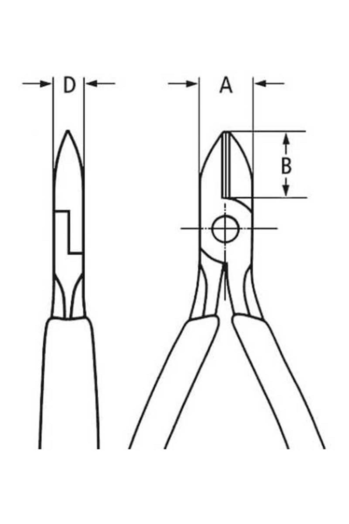 Knipex 76 22 125 Elektronikçi Yan Keski