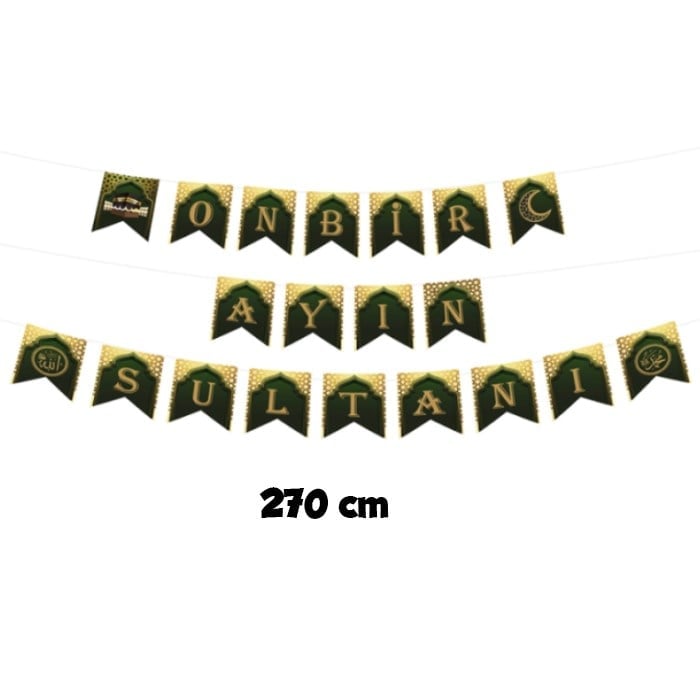 11 Ayın Sultanı Yazılı Harf Banner