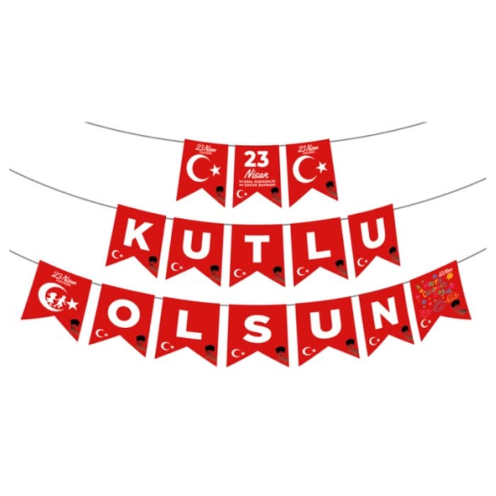 23 Nisan Kutlu Olsun Harf Banner