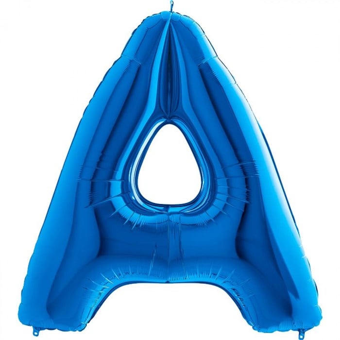 A Harfi Mavi Folyo Balon 1 Metre