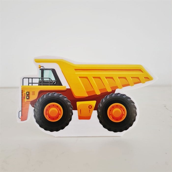 Ayaklı Dekor Pano - İnşaat Kamyon - 30 cm