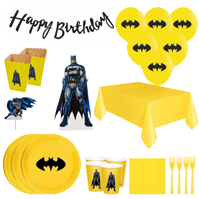 Batman Doğum Günü Seti 10 Kişilik