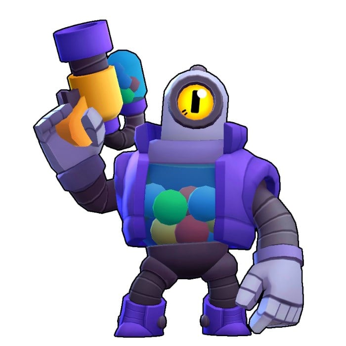 Brawl Stars Rico Temalı Sticker 12 cm 1 adet