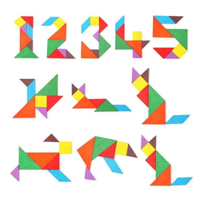 Büyük Boy Ahşap Tangram - 15 cm