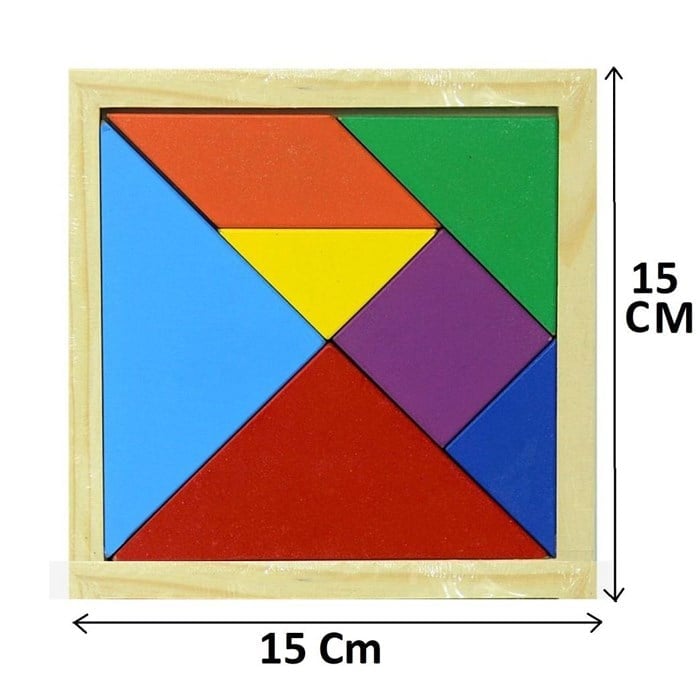 Büyük Boy Ahşap Tangram - 15 cm