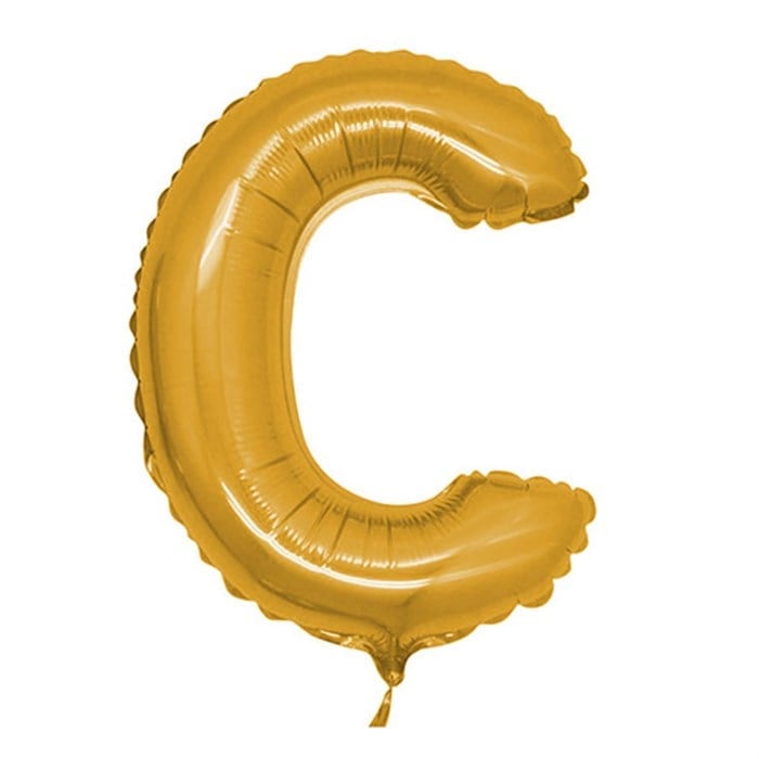 C Harfi Gold Folyo Balon 1 Metre