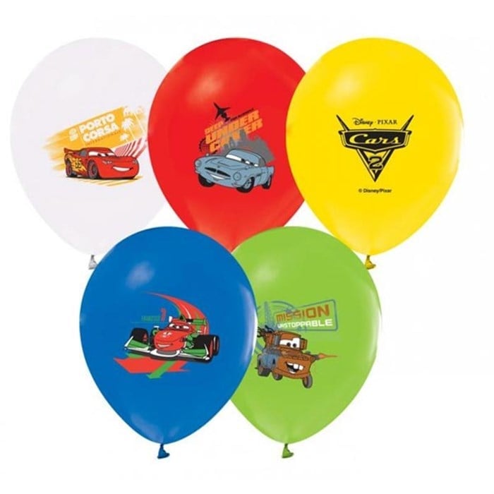 Cars Baskılı Lateks Balon - 10 Adet