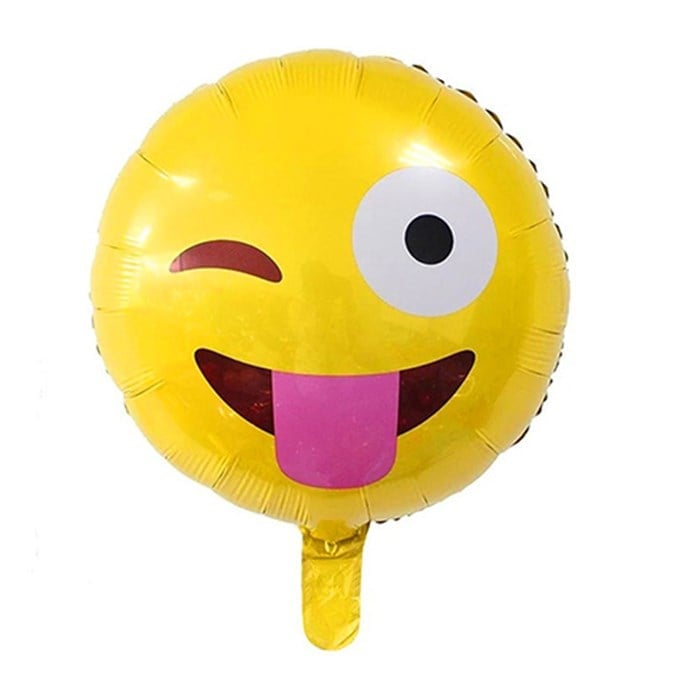 Dil Çıkaran Emoji Folyo Balon - 40 cm