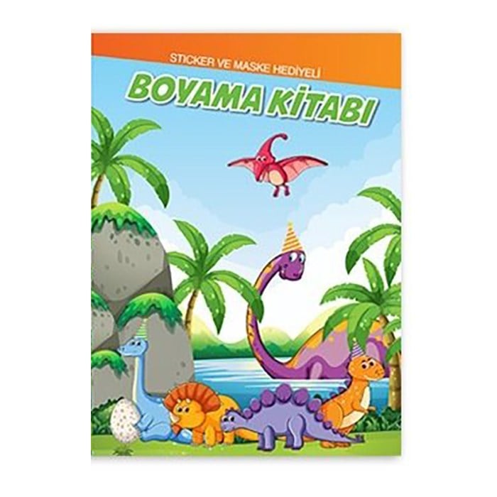 Dinozor Boyama Kitabı (Sticker+Maskeli)