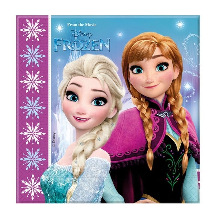 
Frozen Doğum Günü Elsalı Işıltılı Peçete 20 Adet - 33x33 cm
