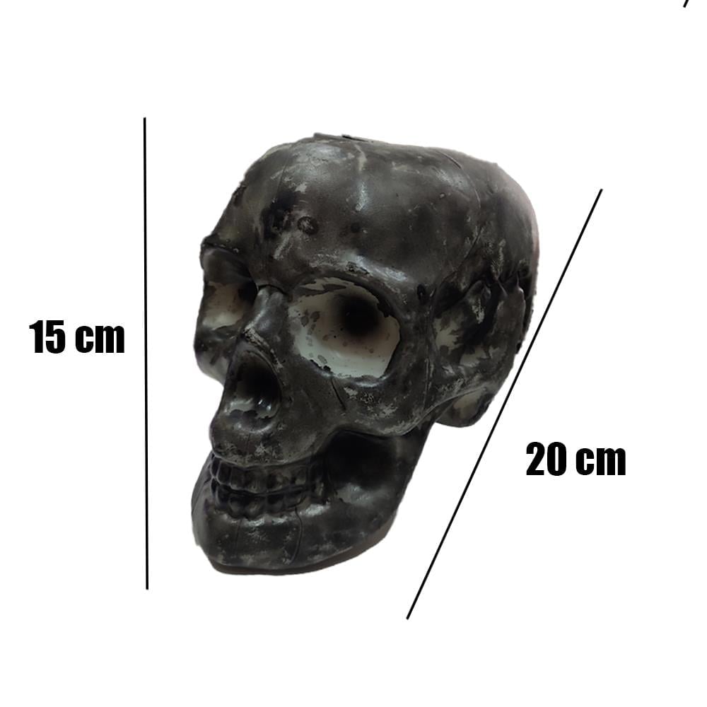 Halloween Plastik Kuru Kafa Siyah