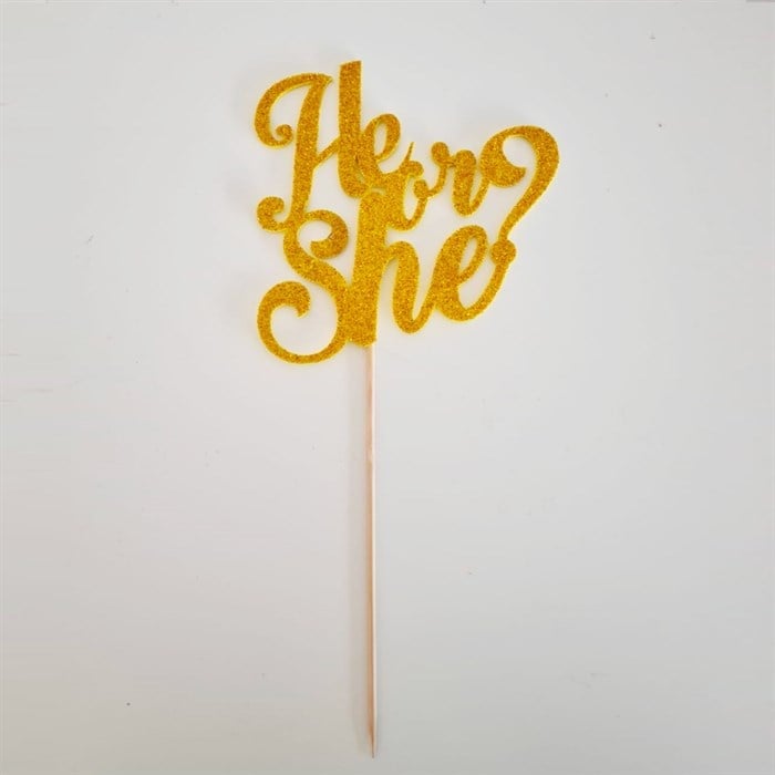 He or She Gold Pasta Süsü