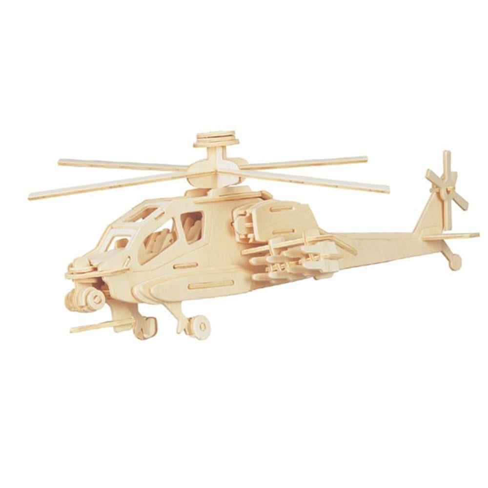 Hediyelik Woodcraft 3D Ahşap Helikopter Puzzle