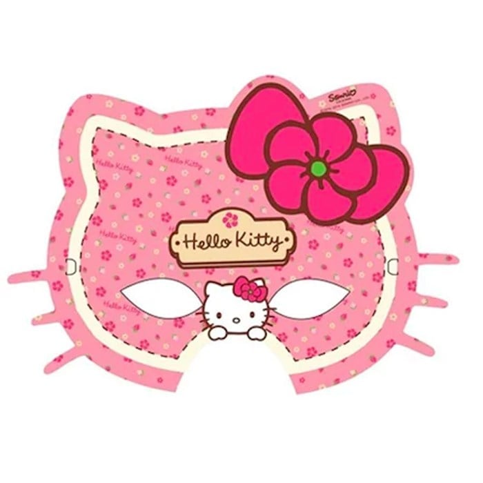 Hello Kitty Lisanslı Kağıt Maske 6'lı