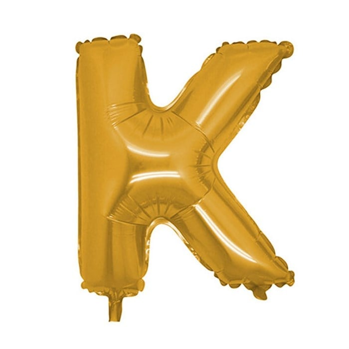 K Harfi Gold Folyo Balon 1 Metre