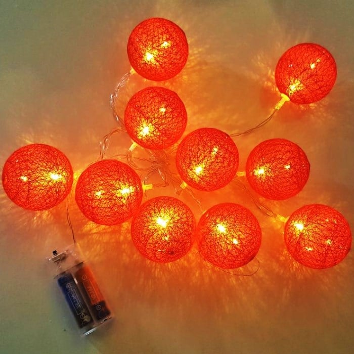 Kırmızı Top Led Işık 10'lu 2 Metre