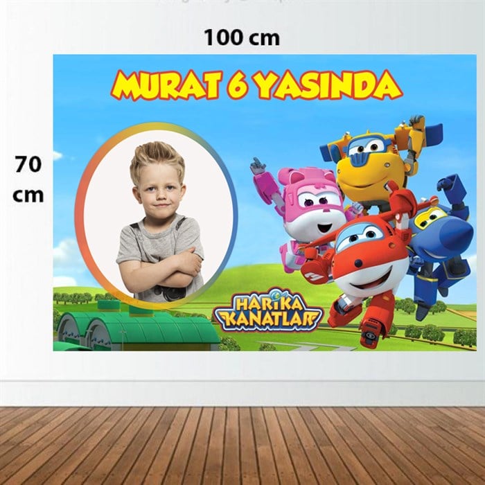 Kişiye Özel Harika Kanatlar Doğum Günü Afişi - 70 cm - 100 cm