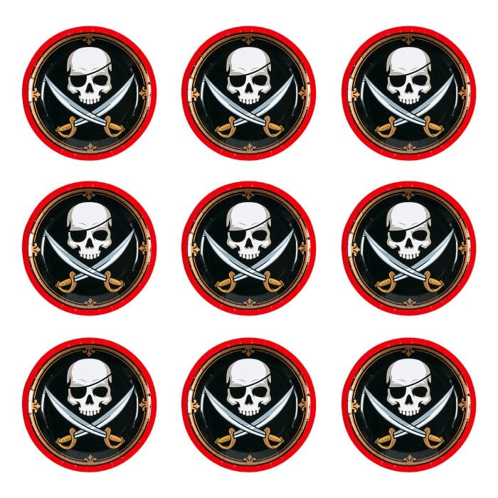 Korsan Temalı Sticker 10 Adet - 5 cm