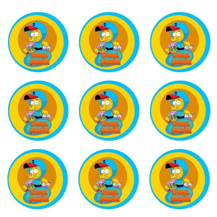 Kral Şakir Temalı Sticker 10 Adet