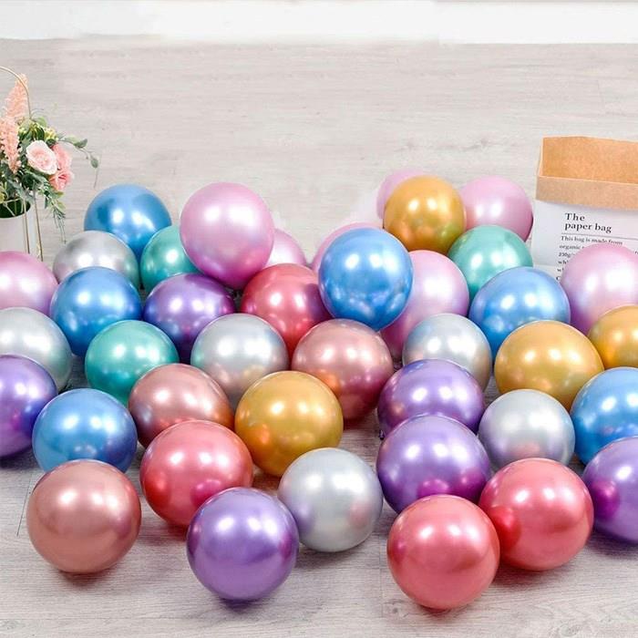 Krom Parlak Balon - 5 Adet