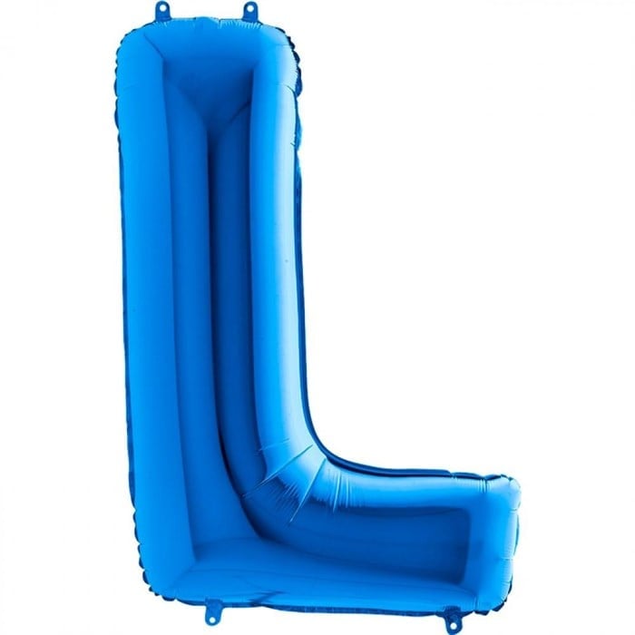 L Harfi Mavi Folyo Balon 1 Metre