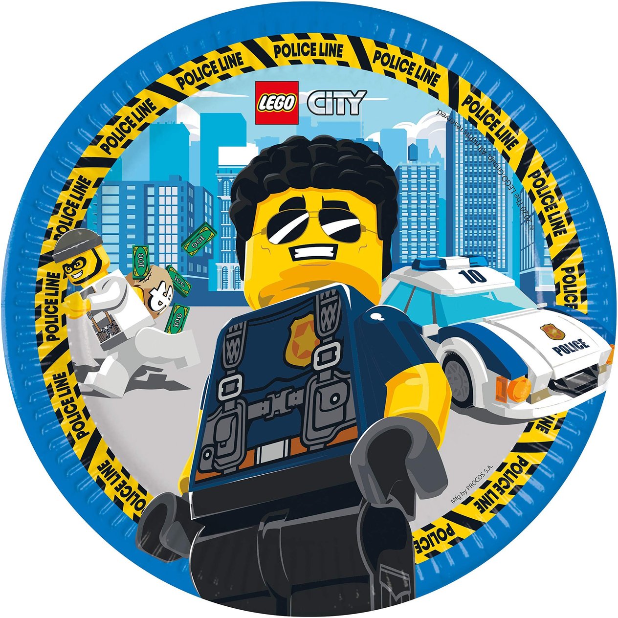 Lego City Temalı Karton Tabak 8 Adet