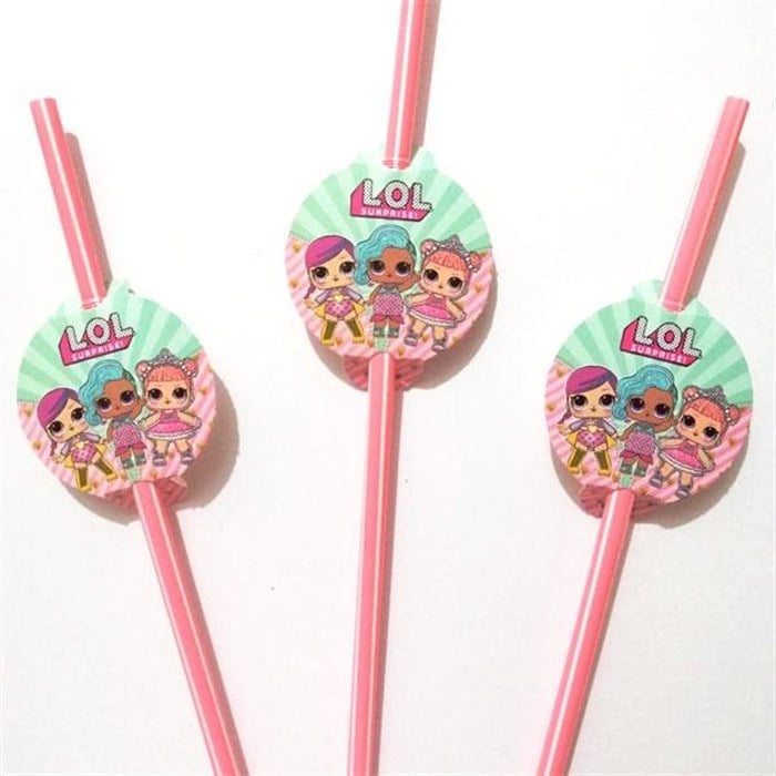 Lol Bebek Temalı Pipet 10 Adet