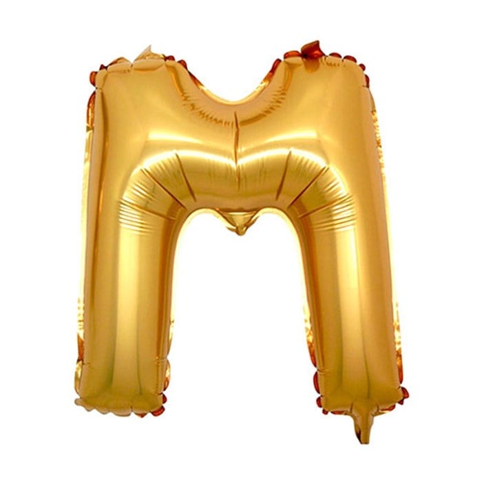 M Harfi Gold Folyo Balon 1 Metre