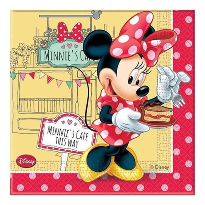 Minnie Mouse Cafe Temalı Peçete 20 Adet