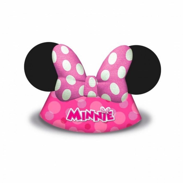Minnie Mouse Karton Taç - 6 Adet