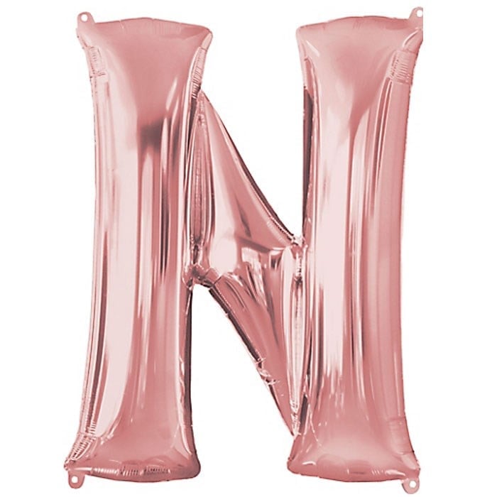 N Harfi Rose Gold Folyo Balon 1 Metre