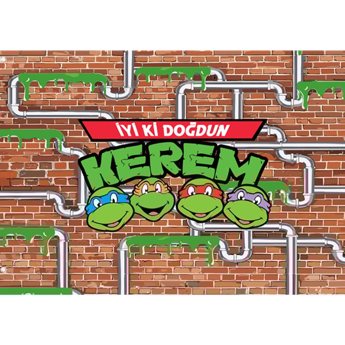 Ninja Turtles Kişiye Özel Afiş