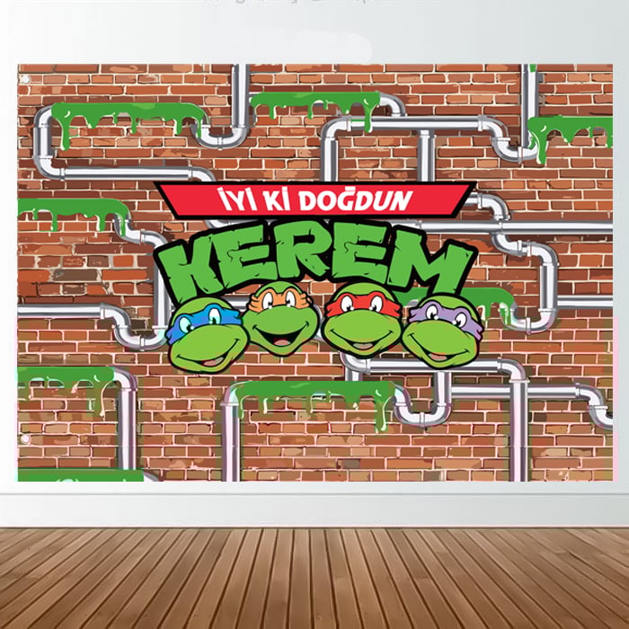Ninja Turtles Kişiye Özel Afiş