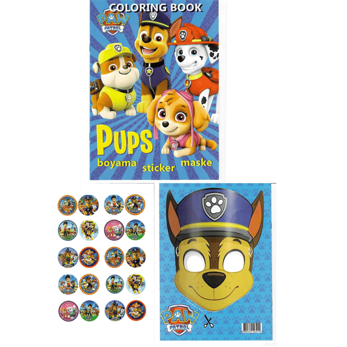 Paw Patrol Boyama Kitabı (Sticker+Maskeli)