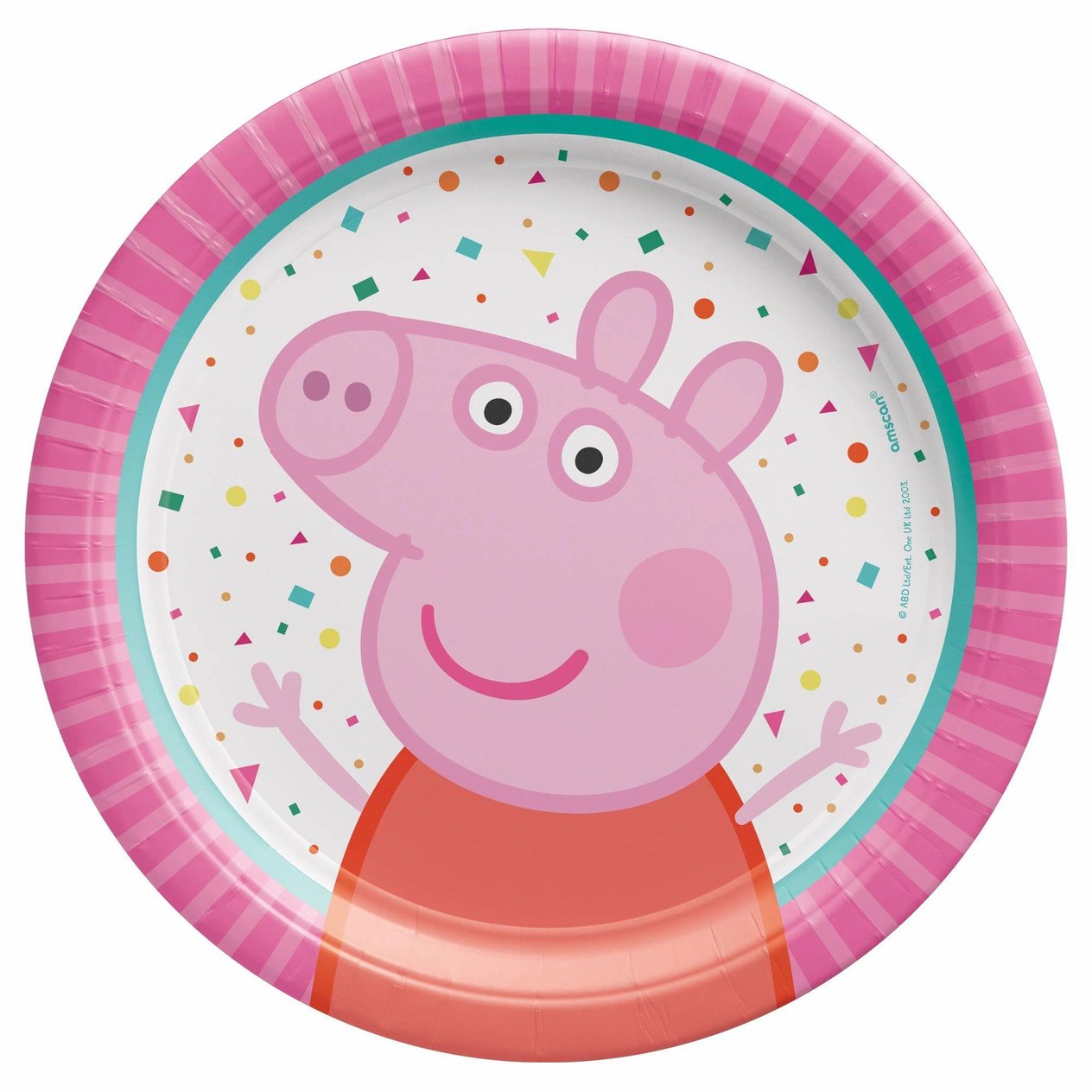 Peppa Pig Temalı Karton Tabak 8 Adet