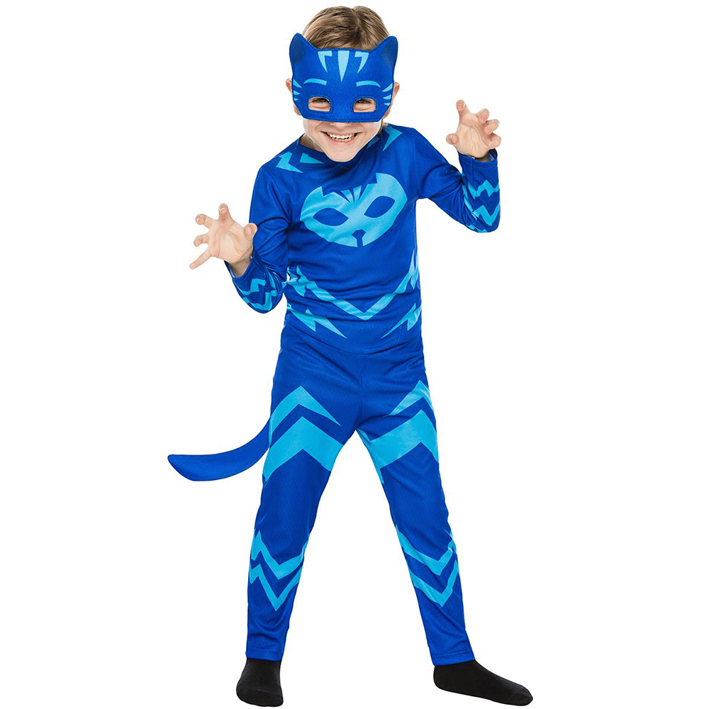 PJ Mask Kedi Çocuk Temalı Pelerinli Maskeli Kostüm
