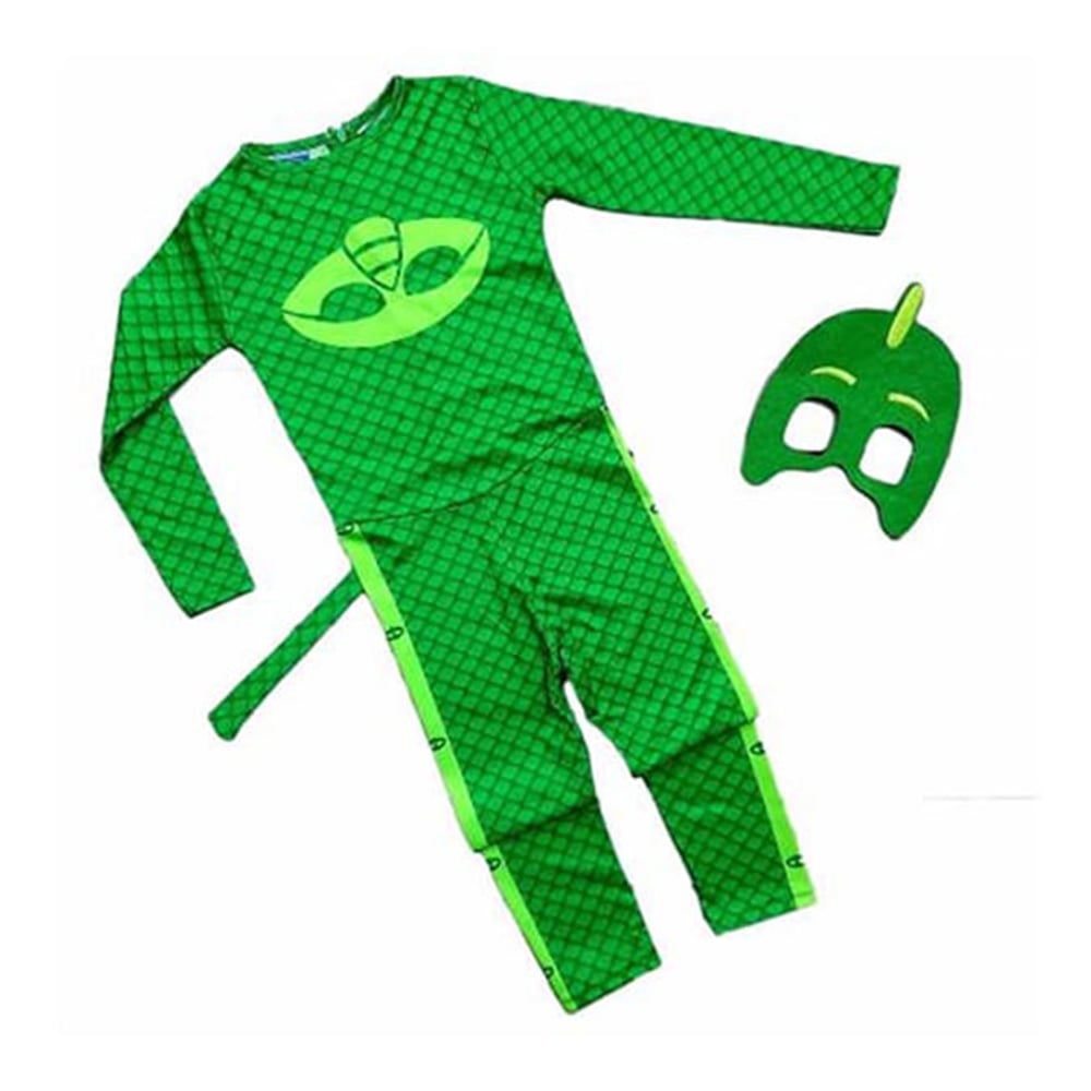 PJ Mask Kertenkele Temalı Pelerinli Maskeli Kostüm