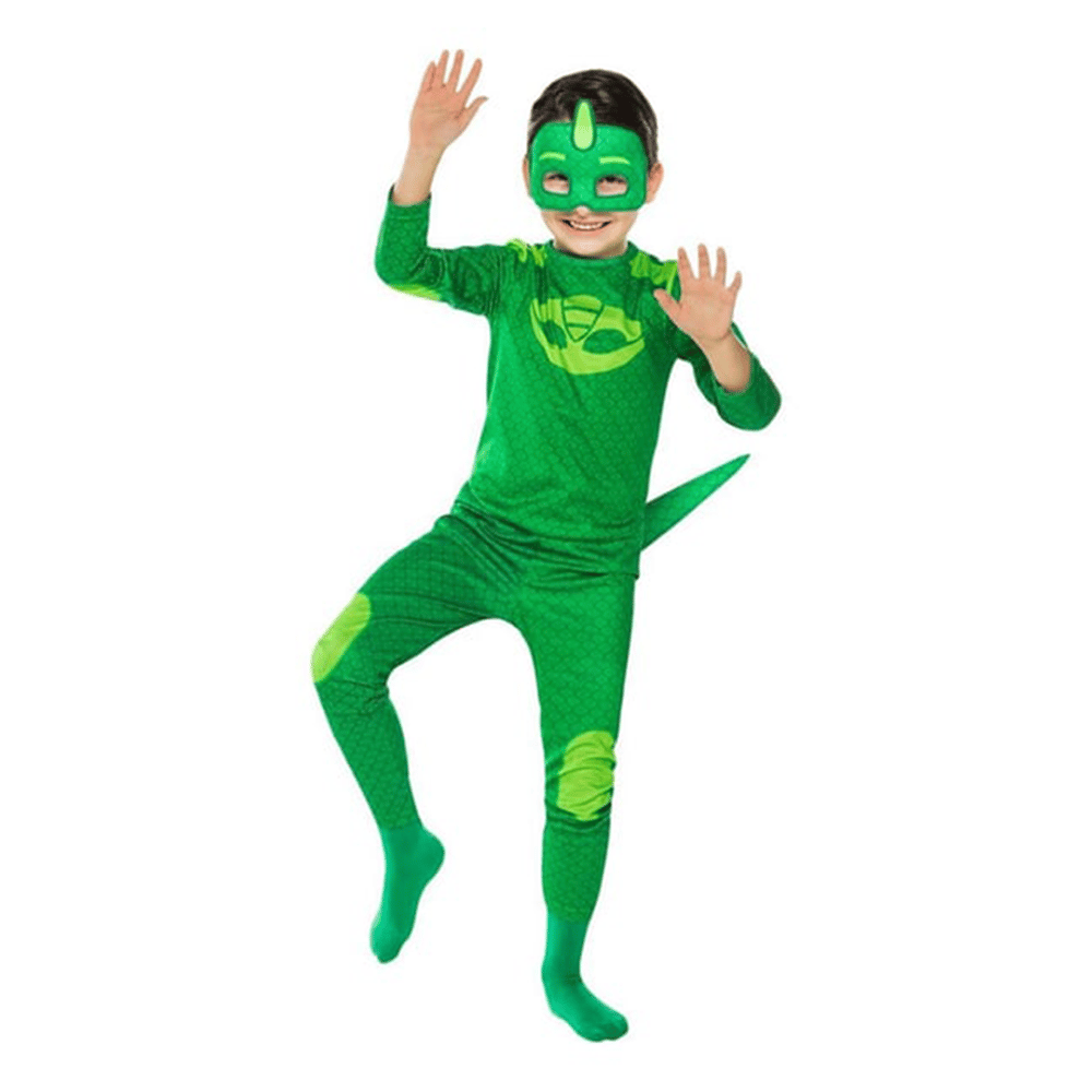 PJ Mask Kertenkele Temalı Pelerinli Maskeli Kostüm