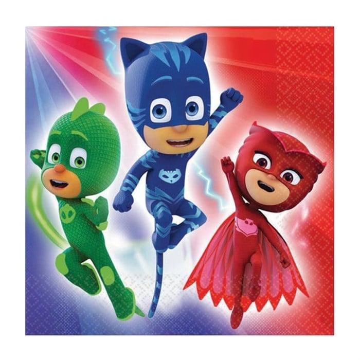 PJ Masks Pijamaskeliler Doğum Günü Peçete 16 Adet