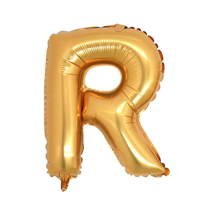 R Harfi Gold Folyo Balon 1 Metre