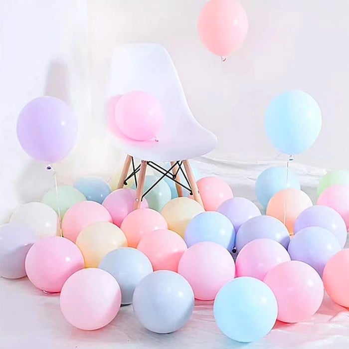 Soft Renk Makaron Balon - 10 Adet