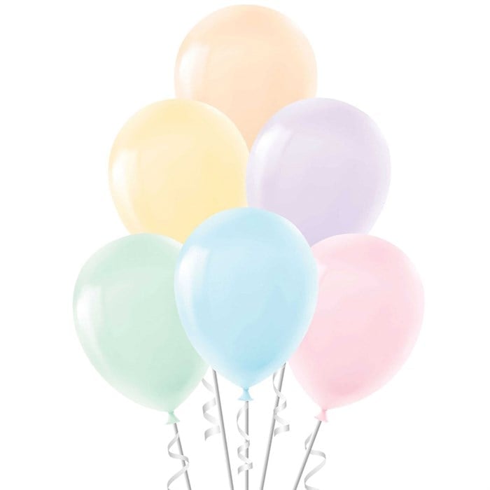 Soft Renk Makaron Balon - 10 Adet