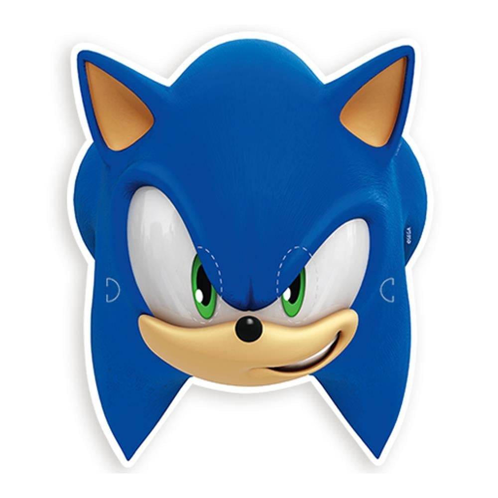 Sonic Lisanslı Kağıt Maske 6 Adet