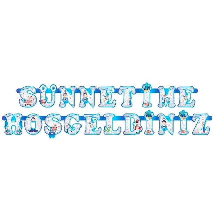 Sünnetime Hoşgeldiniz Harf Banner 13x286 cm