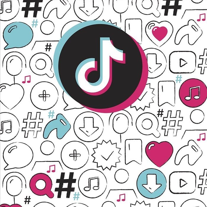 TikTok Temalı Kare Branda Afişi - 2 Boy Seçenekli