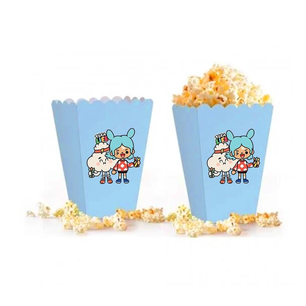 Toca Life World Temalı Mavi Popcorn Mısır Kutusu - 5 Adet